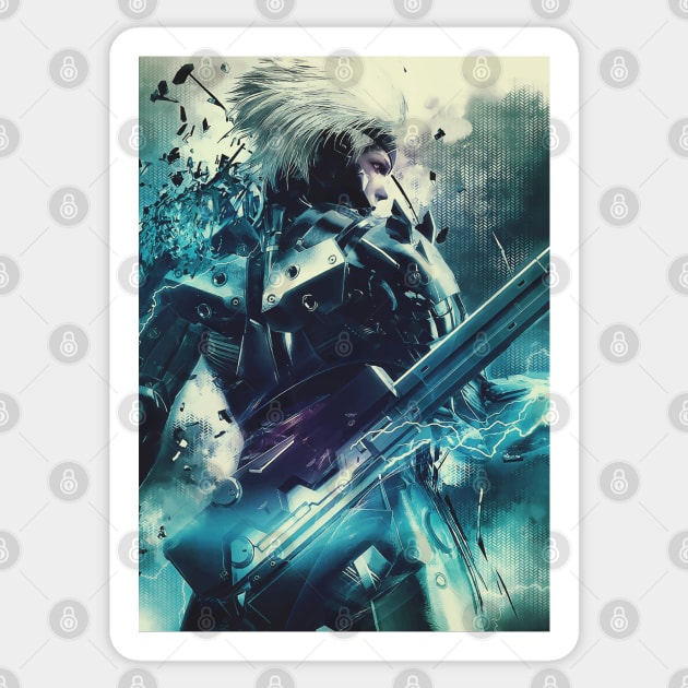 Metal Gear Rising - Raiden Sticker by syanart